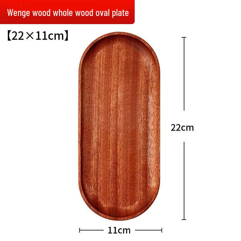 Овальный сервировочный поднос из дерева венге