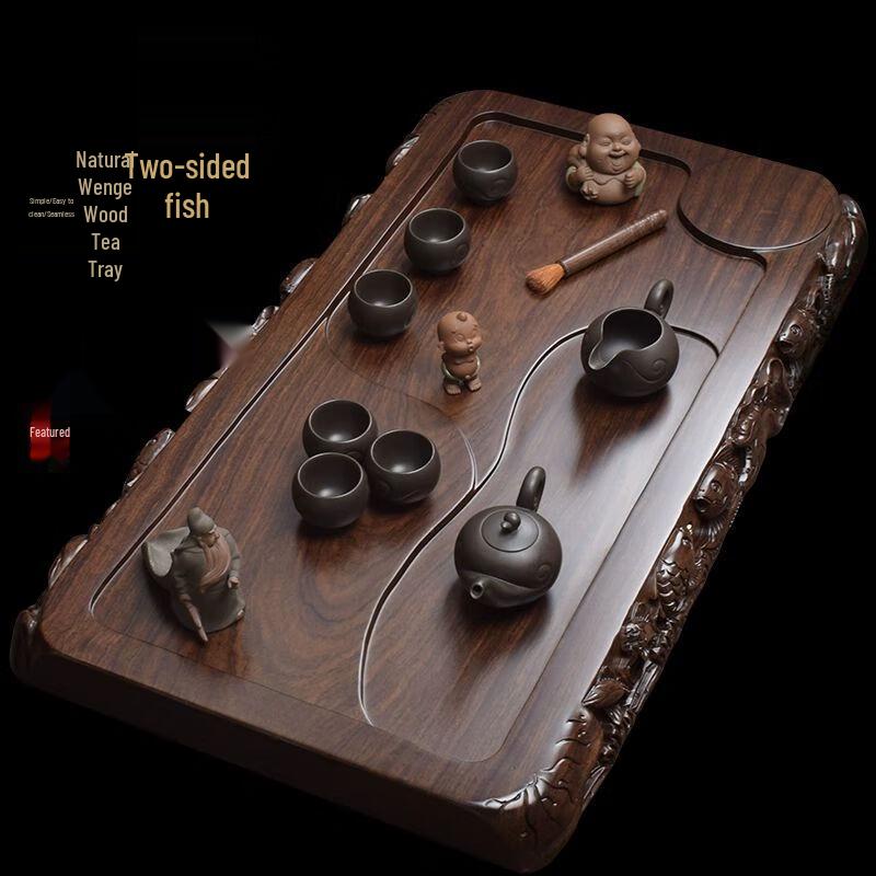 Дренажный чайный поднос из массива венге